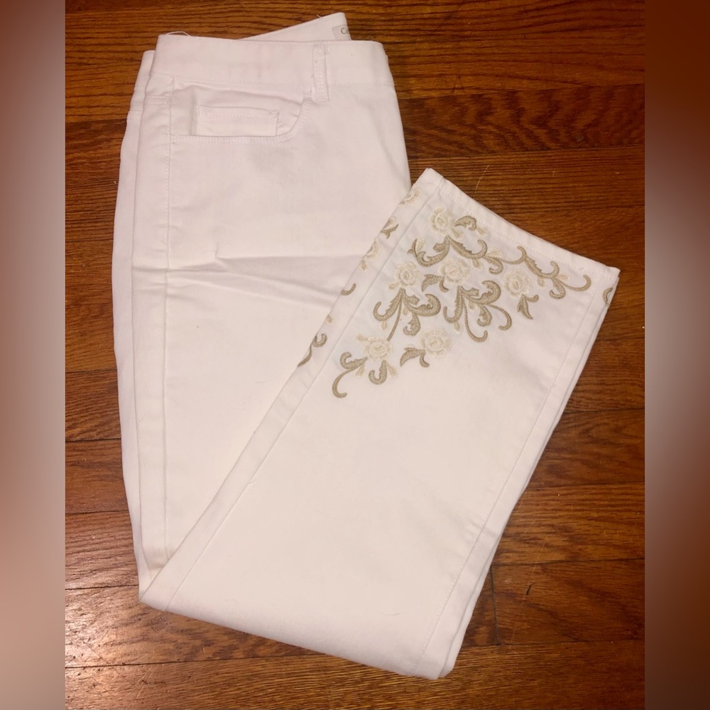 Ladies Coldwater Creek Embroidered Ankle Jeans